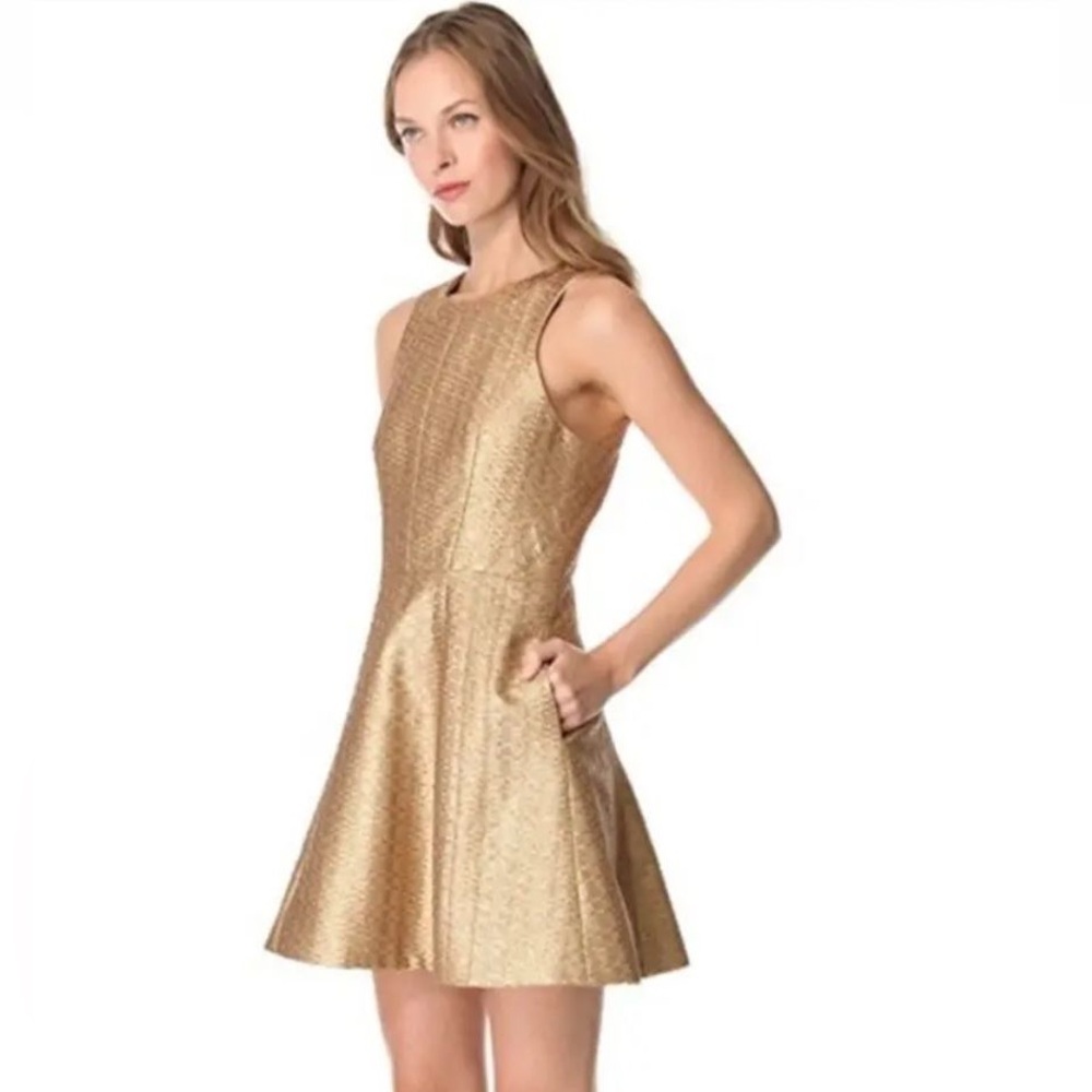 Rag & Bone Gold Renard Brocade Dress size 2